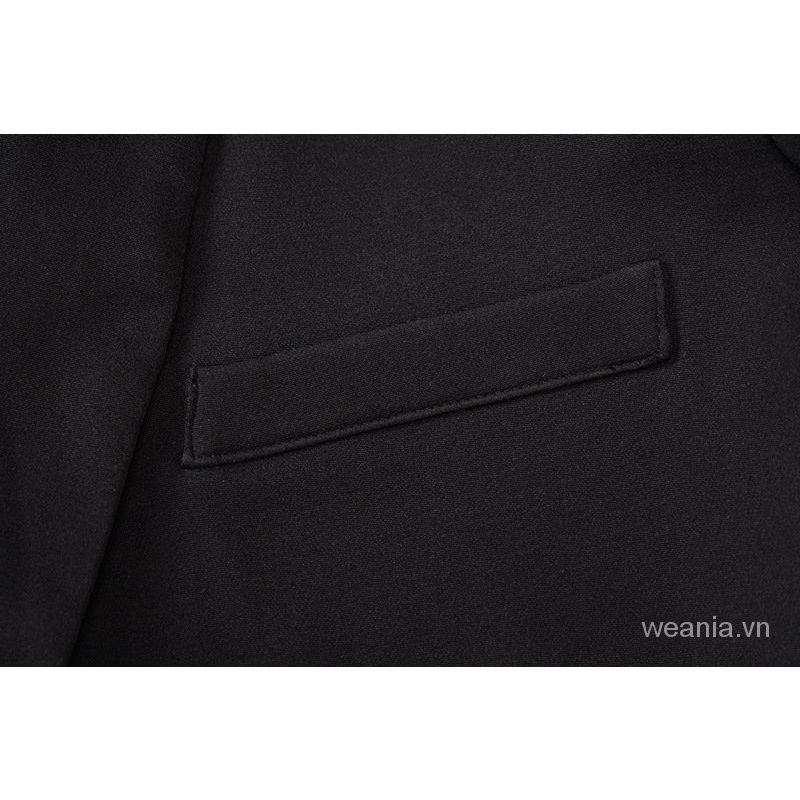 Thời Trang Áo Khoác Tay Dài Màu Trơn Thiết Kế Thanh Lịch