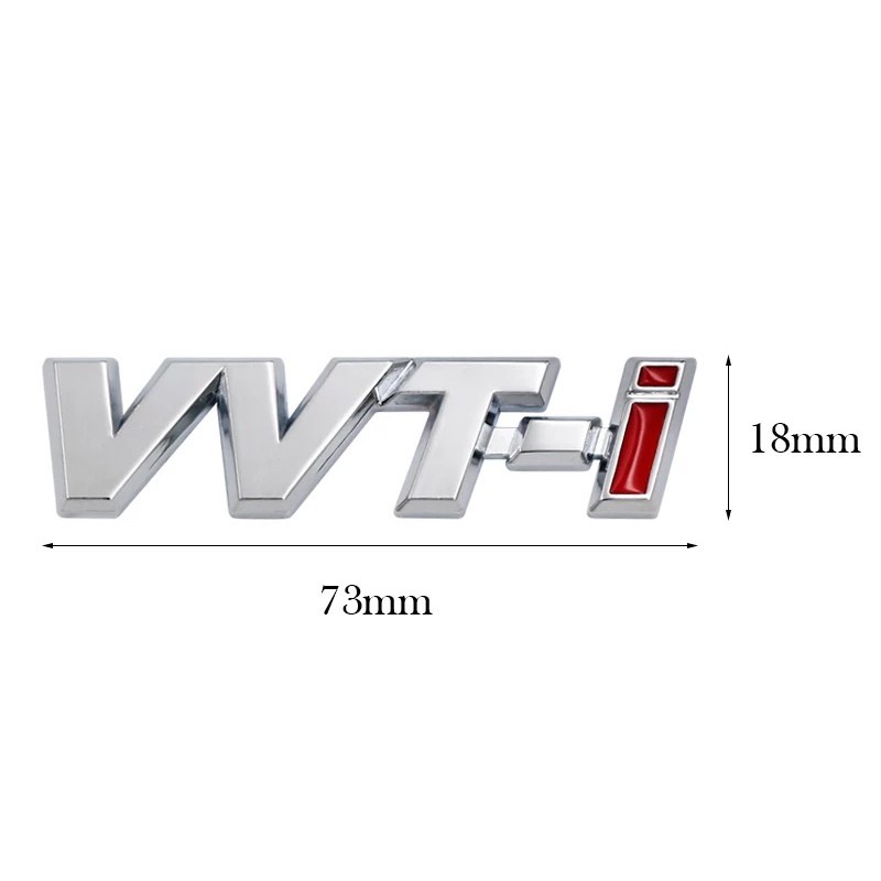 Logo chữ nổi DUAL VVT-I VVTI kích thước 2.7cm*7cm dán thân xe