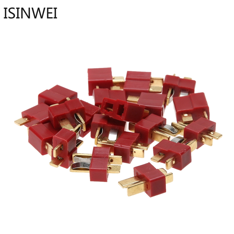 Set 5 cặp đầu nối chữ T mạ vàng cho pin Lipo cho máy bay RC HM