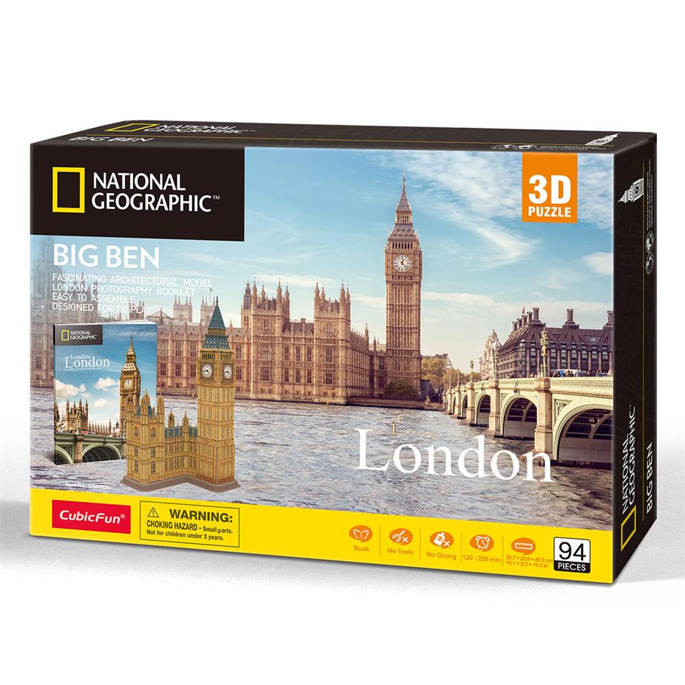 Mô hình giấy 3D CubicFun - Tháp Đồng Hồ BigBen - Anh