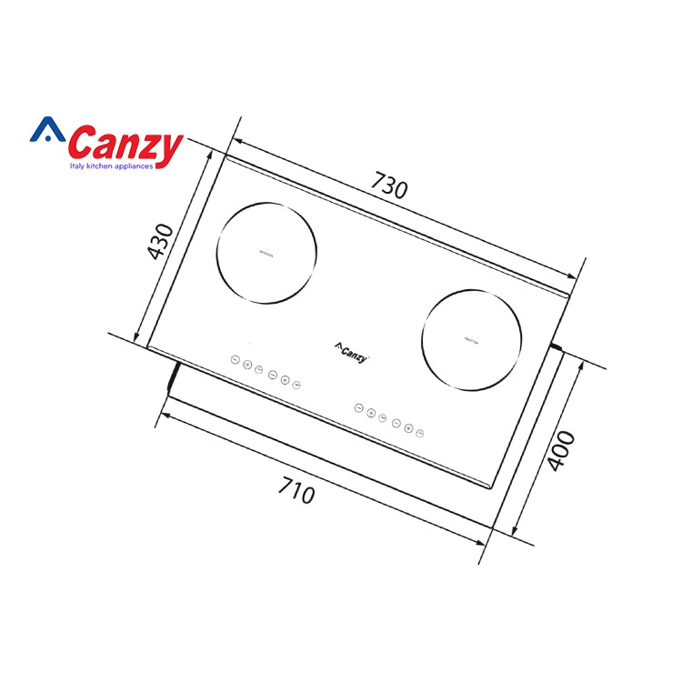 Bếp từ đôi cảm ứng CANZY CZ-200SS