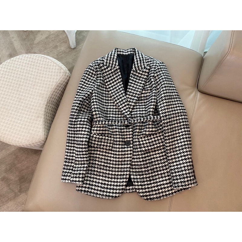 Áo vest dạ nữ phối dây thắt eo sành điệu thuonge hiệu thời trang cao cấp Dior CD 2021