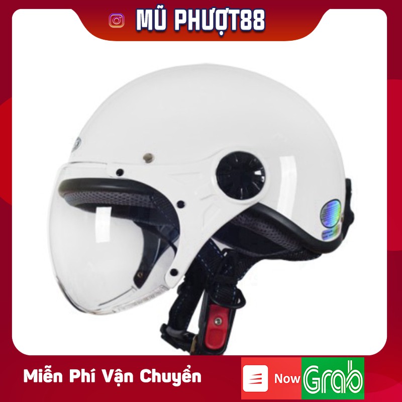 Mũ Sunda 136A kính siêu bền - chọn màu - Mũ nửa đầu chính hãng Sunda SX - Bảo hành 2 năm clip thật