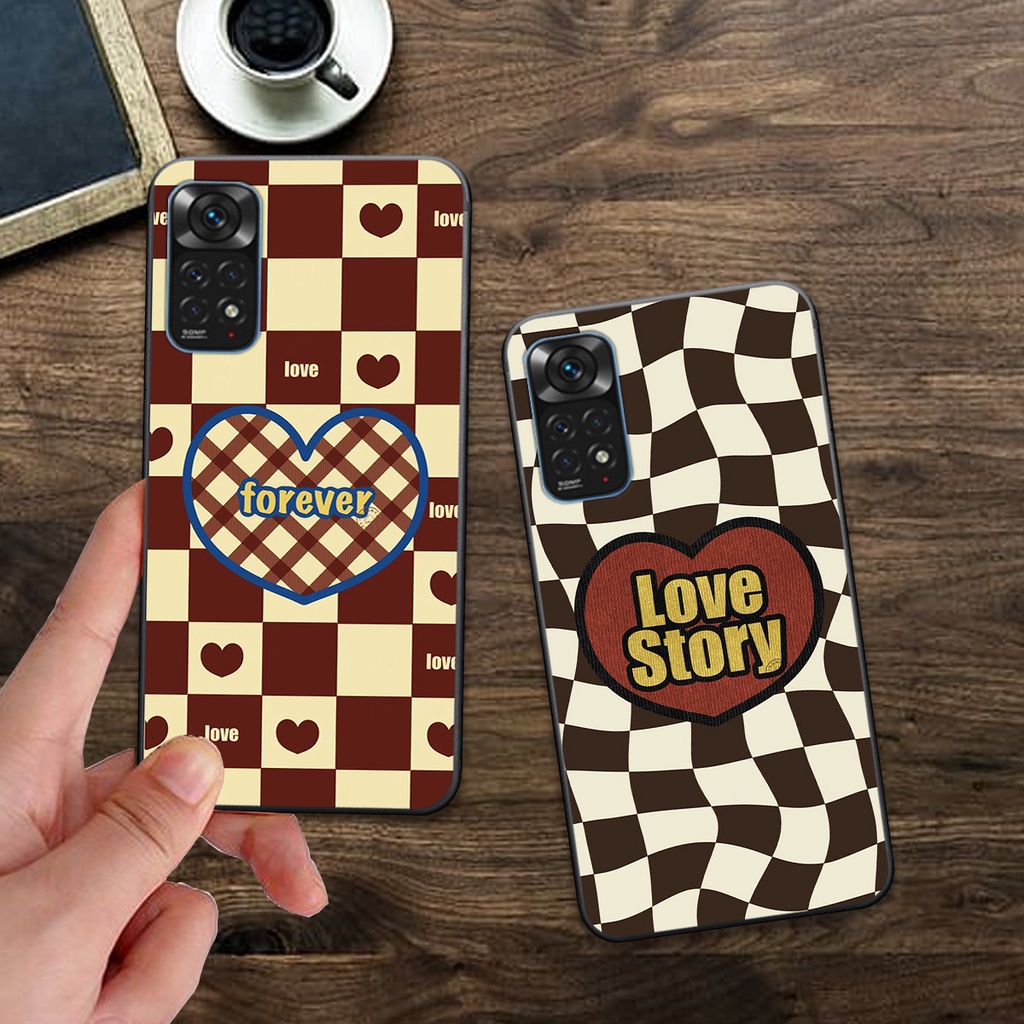 Ốp Xiaomi Redmi Note 11 4G / Note 11S / Note 11 Pro 5G / Note 11s 5G in hình kẻ caro , trái tim , bánh quy cute siêu đẹp