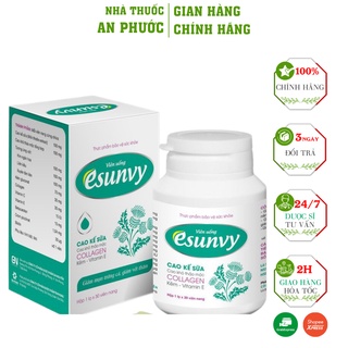 Viên uống Esunvy  ⚡ CAM KẾT CHẤT LƯỢNG ⚡ Viên uống  Giảm Mụn Trứng Cá, vết thâ.m (chai 30 viên)