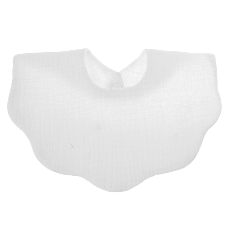Yếm Ăn Cotton Mềm Mại Thấm Hút Thoáng Khí In Họa Tiết Lượn Sóng Dễ Thương Cho Bé