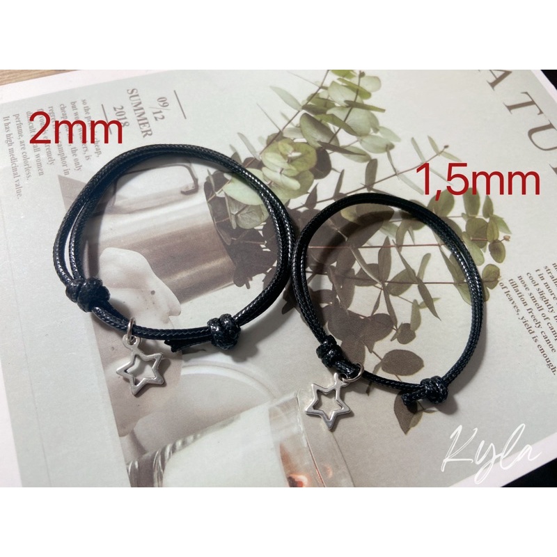 Set 2 Vòng tay dây mặt ngôi sao