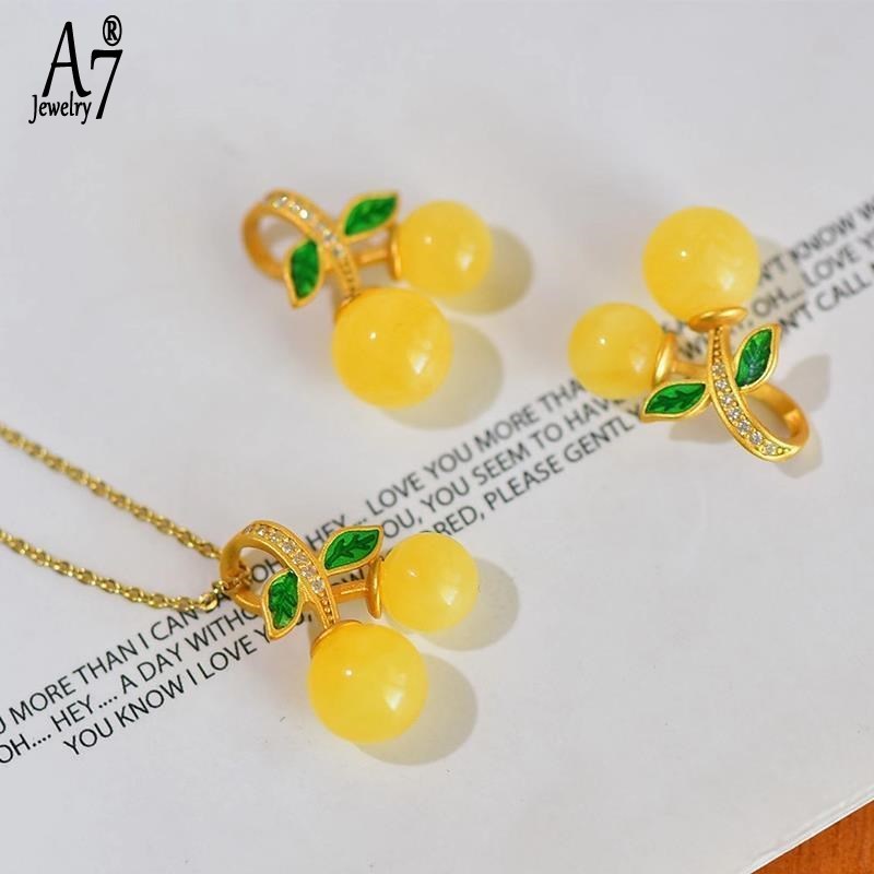 Vòng cổ Mặt Quả Anh Đào Mạ Vàng 18K A7