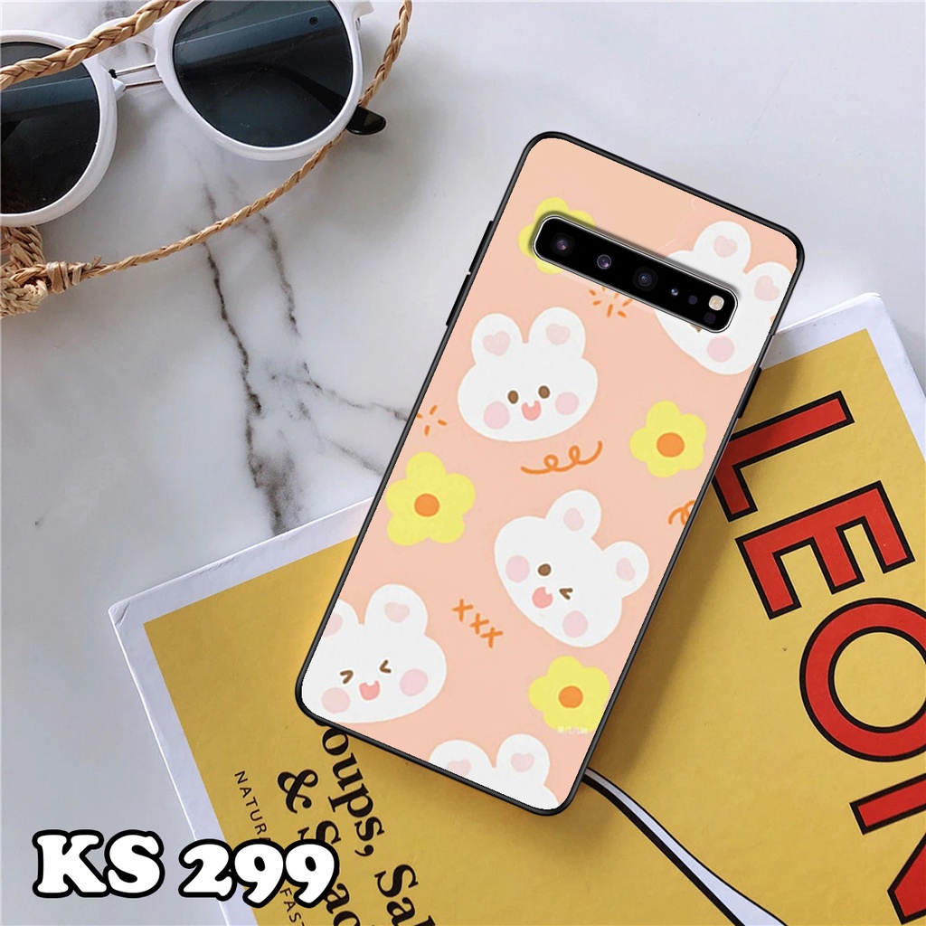 Ốp lưng Samsung S10 - S10 Plus - S10 5G - S10 Lite - S10e - Ốp Samsung in hình Gấu&Thỏ - Lưng nhám viền TPU