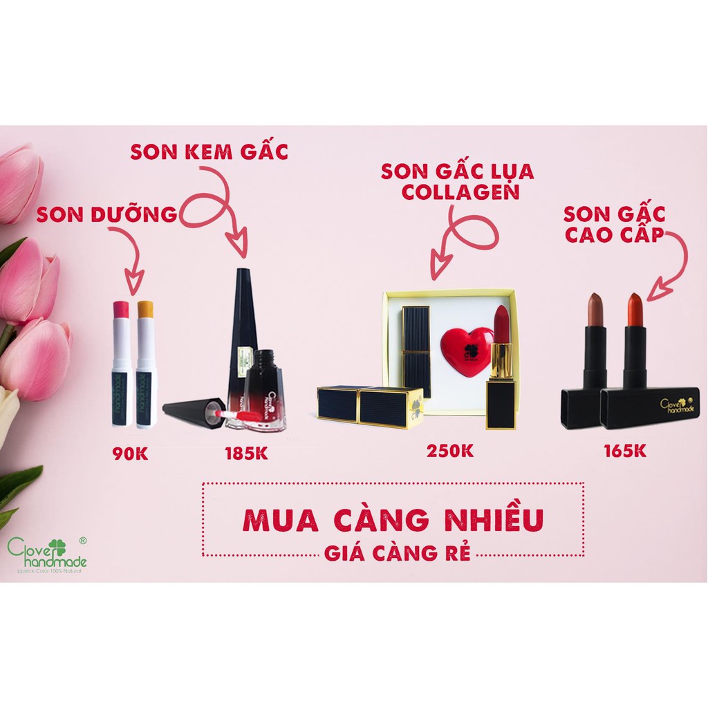 son không chì-son lụa collagen-son gấc kem-son gấc cao cấp