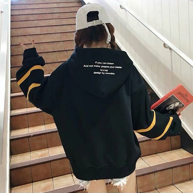 Áo hoodie sọc đen free size (kèm ảnh thật) | BigBuy360 - bigbuy360.vn