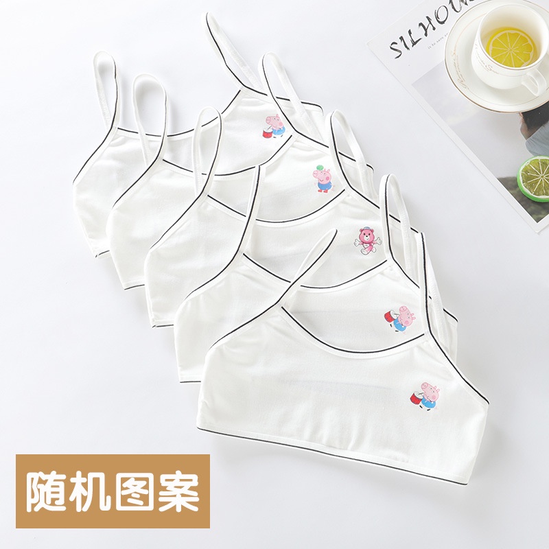 Áo lót bé gái mới lớn 2 dây cotton, bra học sinh từ 20-30kg