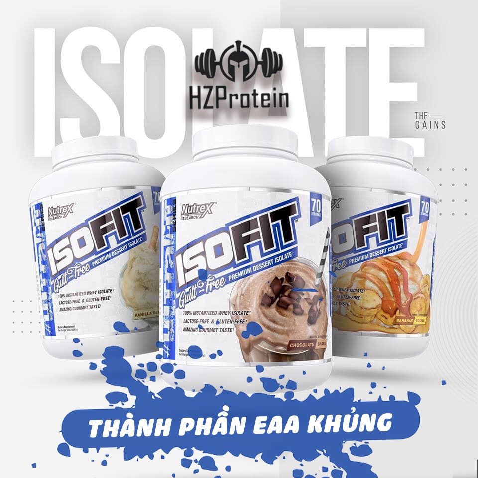 NUTREX ISOFIT WHEY ISOLATE PROTEIN - SỮA TĂNG CƠ CHẤT LƯỢNG CAO ISO FIT CHÍNH HÃNG (5 LBS)
