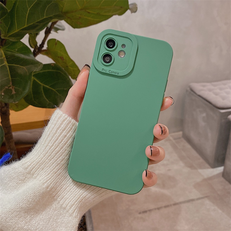 Ốp Điện Thoại Silicon Nhám Chống Sốc Bảo Vệ Camera Màu Đỏ Rượu Vang Cho Samsung Galaxy A13 A32 A33 A53 A73 A23 5G 4G A12