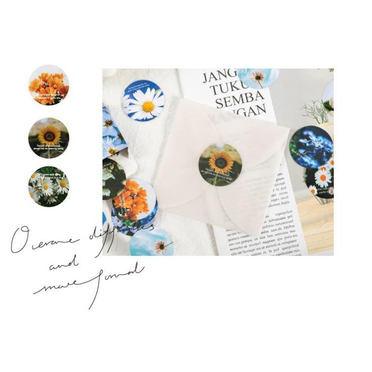 Bộ 45 Sticker Hàn Quốc Các Loài Hoa dán trang trí E93