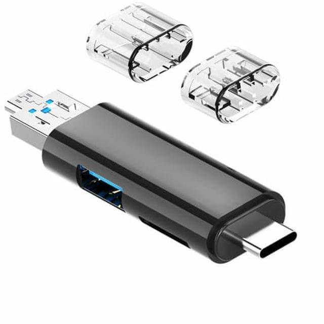 Mới Đầu Đọc Thẻ Nhớ Đa Năng 3 Trong 1 Hỗ Trợ Micro Usb - Type C 3.0 Lo-Cr05