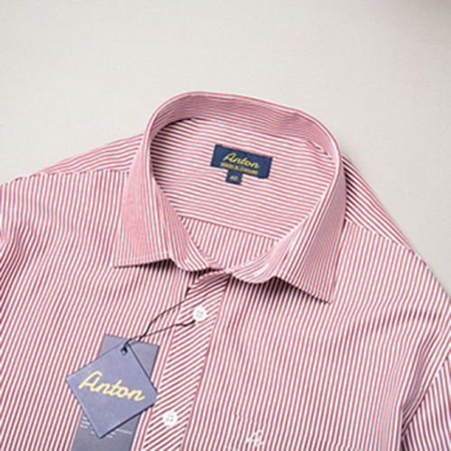 Áo Sơ Mi Nam Công Sở Trung Niên Anton Somianton Dài Tay Kẻ Đỏ Nhỏ Vải Cotton – XAC153