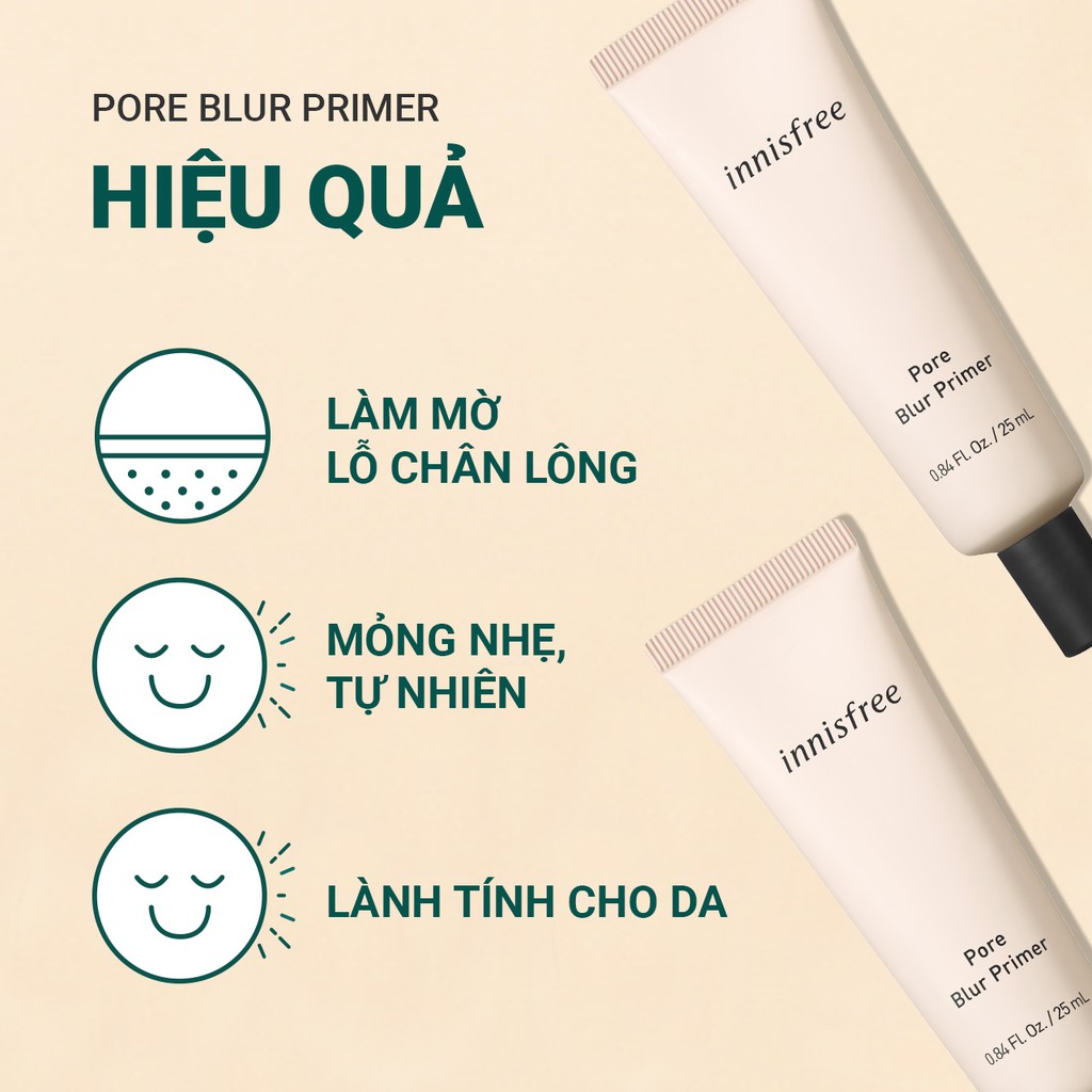 [Mã COSIF05 giảm 10% đơn 400K] Kem lót che phủ lỗ chân lông innisfree Pore Blur Primer 25ml