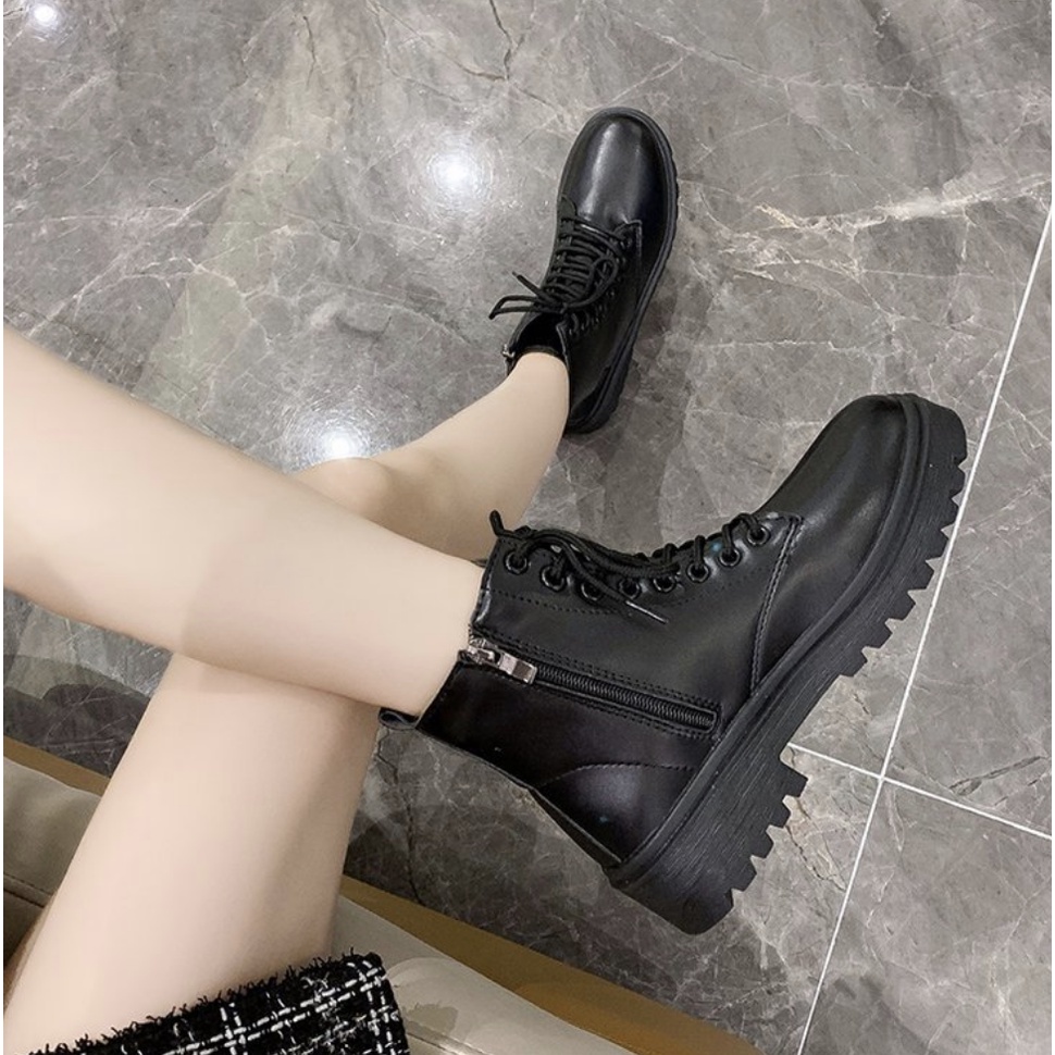 Giày bốt Martins phong cách ulzzang cao cổ đế dày Full box