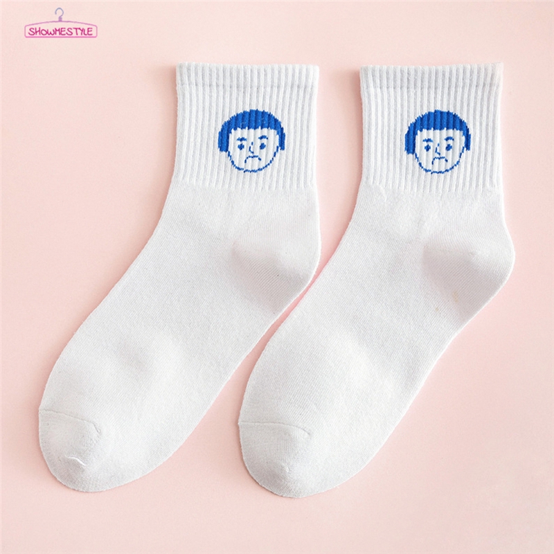 Vớ Cotton Trong Suốt Họa Tiết Hoạt Hình Đáng Yêu Cho Nữ