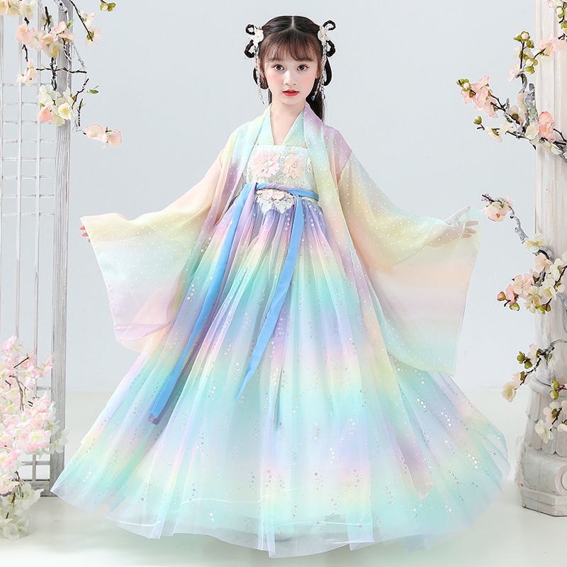 Bộ Hán Phục Phong Cách Trung Hoa Xinh Xắn Cho Bé Gái
