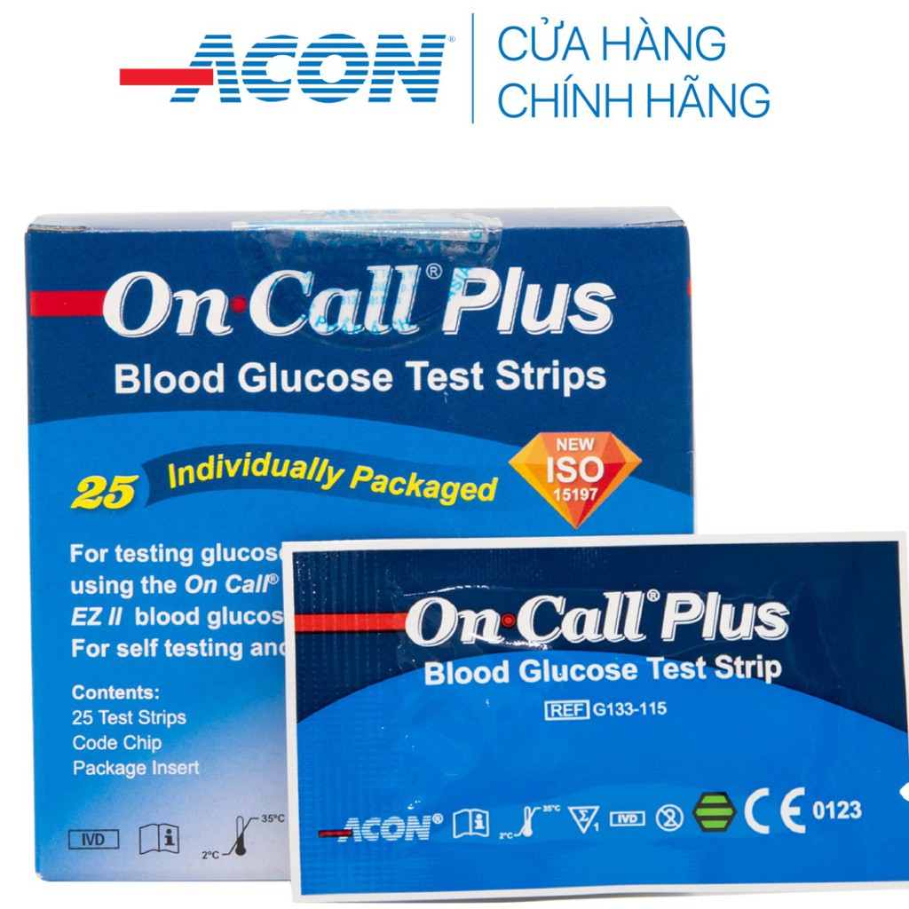 Hộp que thử đường huyết On Call Plus (25 que)