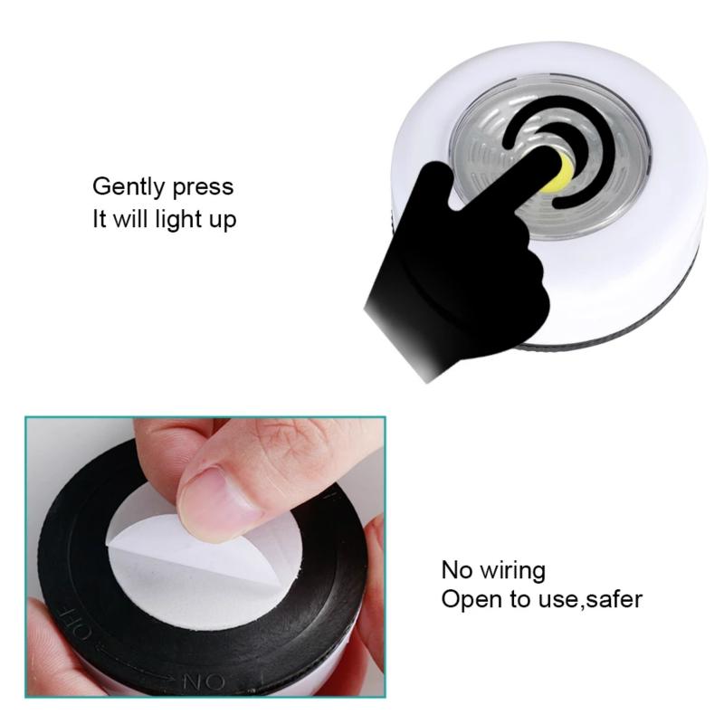 Đèn ngủ LED không dây hoạt động bằng pin gắn dưới tủ quần áo/cửa ra vào tiện dụng