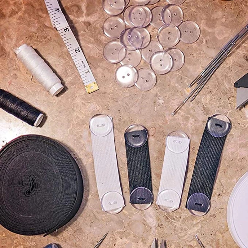 Set 100 Nút Nhựa Trong Suốt Hai Lỗ 9- 25mm Làm Đồ Thủ Công Diy