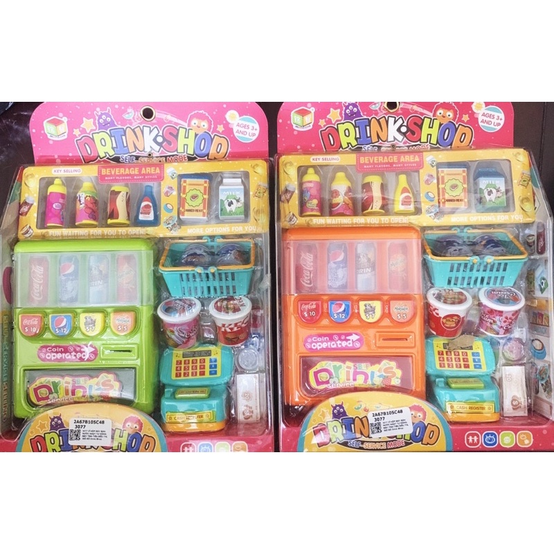Đồ chơi máy bán nước tự động kèm máy tính tiền (18 chi tiết₫