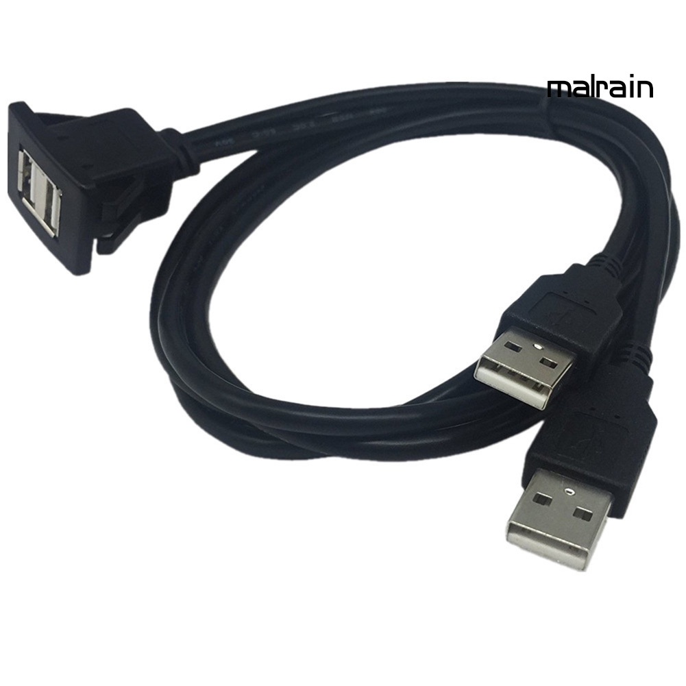 Dây Cáp Nối Dài 1m Cổng Usb 2.0 Đực Và Cái Cho Bảng Điều Khiển Xe Hơi
