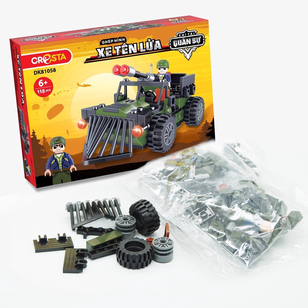 Đồ Chơi DUKA: Ghép Hình Quân Sự - Xe Tên Lửa 118 Chi Tiết DK81058