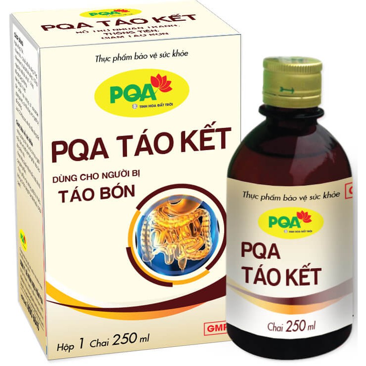 Táo Kết PQA Thành Phần Thiên Nhiên Hỗ Trợ Nhuận Tràng, Thông Tiện, Giảm Táo Bón Hộp 250ml