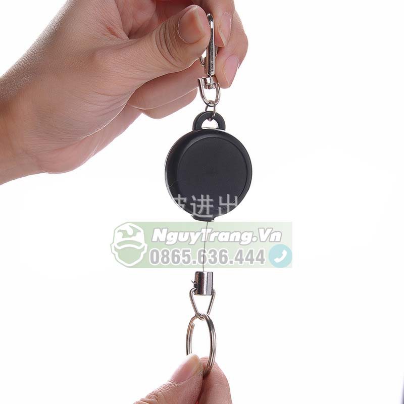 Móc treo chìa khóa dây cáp rút 60cm chống mất chìa khóa