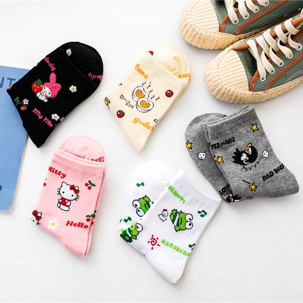 Vớ Cotton In Họa Tiết Hoạt Hình Dễ Thương Thời Trang Cho Nữ