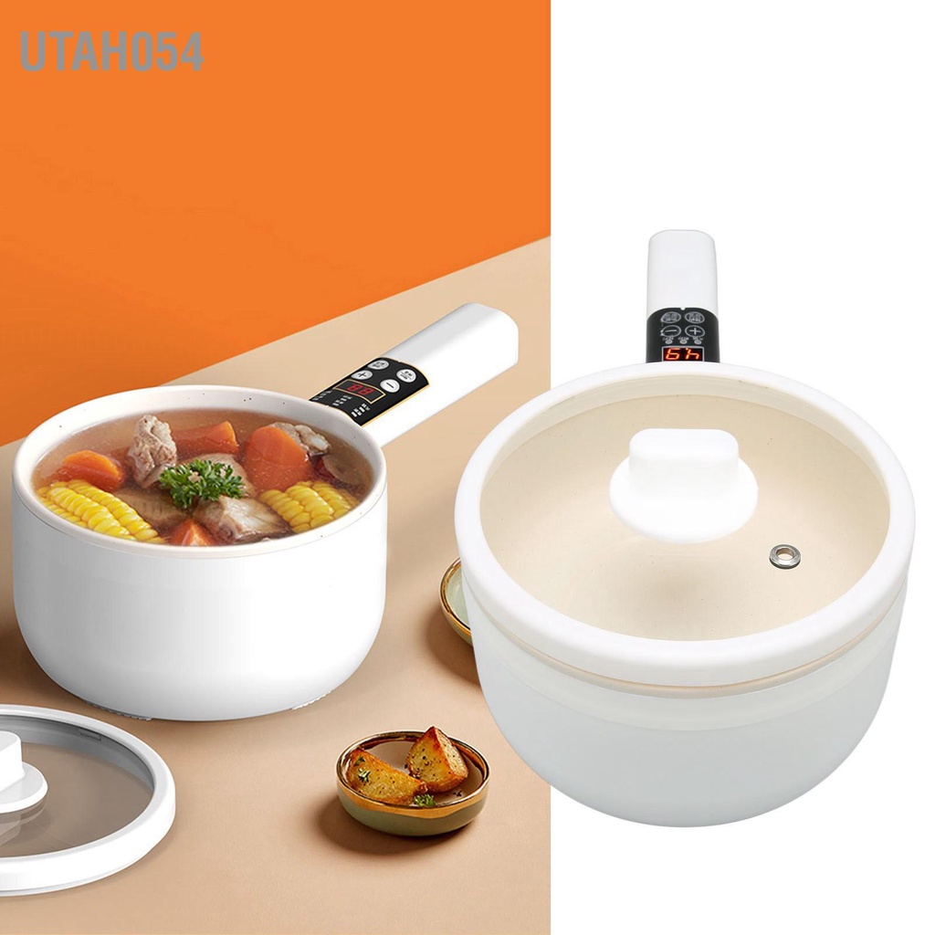 [Hàng Sẵn] Nồi Lẩu Điện Mini 1.8L di động đa chức năng với 5 chế độ nấu ăn (Một Tầng Không có Giá Hấp)【Utah054】