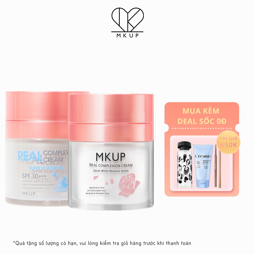 Bộ đôi dưỡng da hoàn hảo MKUP perfect couple Real Complexion Cream