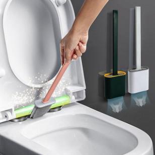 Cọ vệ sinh toilet bồn cầu, nhà tắm bằng silicon có giá đựng dán tường hình đám mây ( tuyển khách sỉ)