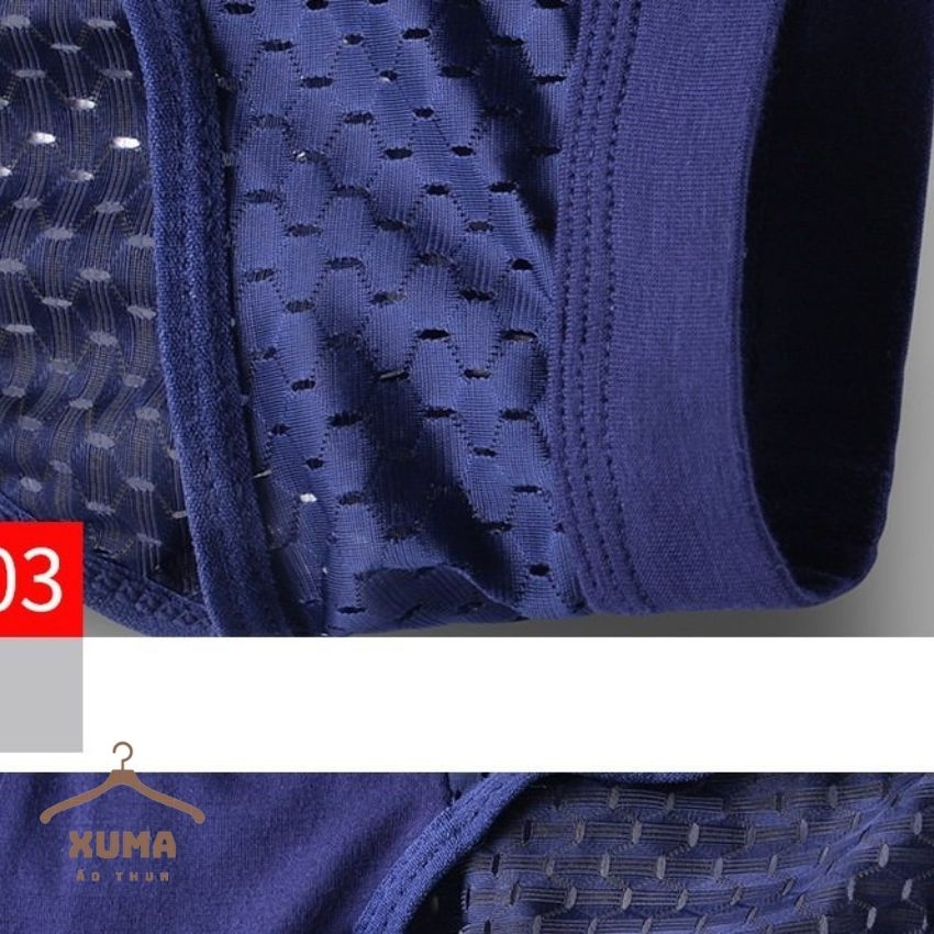 [ Free Ship ]Hộp 4 quần sịp quần lót nam chéo cao cấp chính hãng thun lạnh 4 chiều thông hơi cạp to thoáng khí chéo xuma