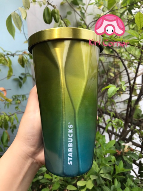 Ly giữ nhiệt STARBUCKS cầu vồng góc cạnh