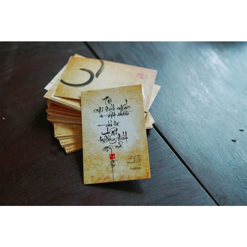 Bộ 64 thẻ Bình yên thư pháp