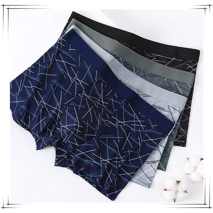 Quần Lót boxer Lụa Lạnh Thoáng Khí Cho Nam