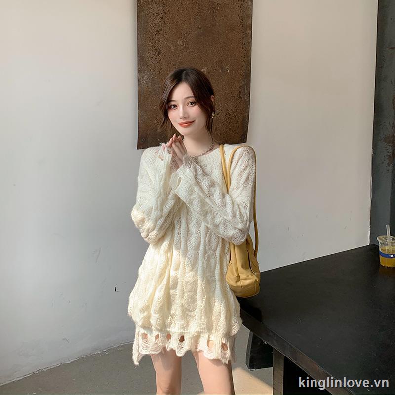 Đầm sweater dệt kim dáng rộng thời trang dành cho nữ với nhiều loại tùy chọn