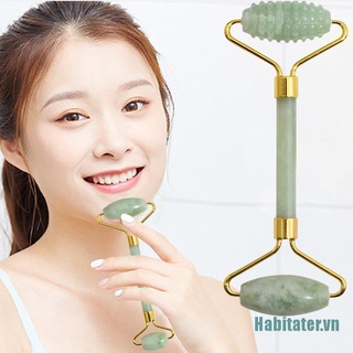 Cây lăn mát xa bằng đá ngọc bích tự nhiên màu hồng