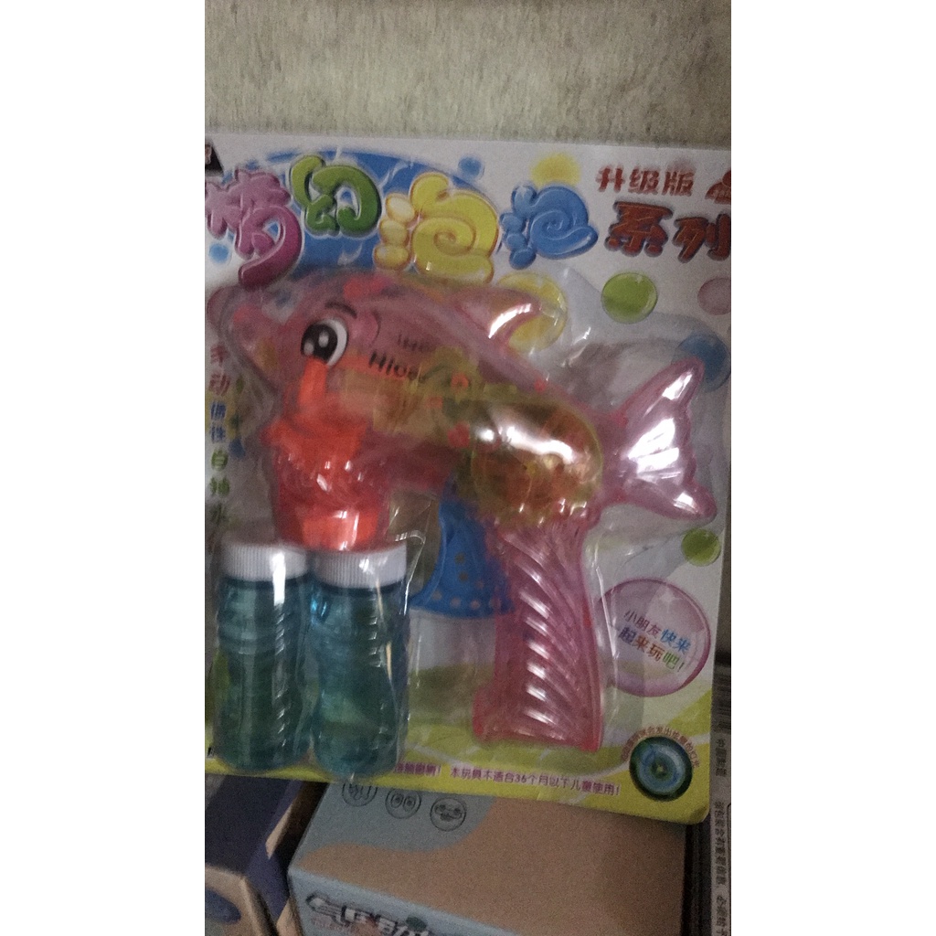 Súng bắn bong bóng Cá heo 👑KHÔNG DÙNG PIN👑 Súng đồ chơi bắn bong bóng xà phòng chạy cơ hình cá heo đáng yêu cho bé