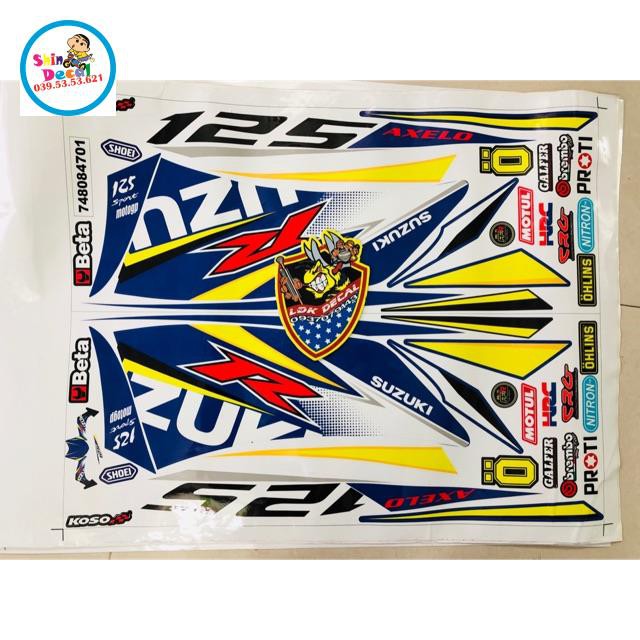 Tem rời axelo trắng xanh 2019