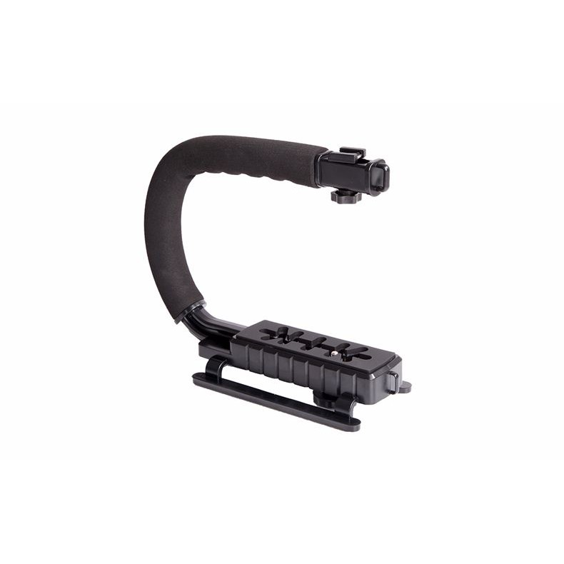 Khung đỡ tay cầm chống rung quay phim điện thoại, máy ảnh, máy quay chuyên nghiệp chữ C