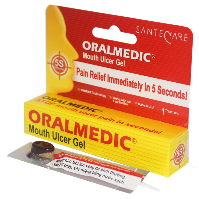 Gel bôi nhiệt miệng ORALMEDIC vỉ 1 tuýp, hàng Mỹ