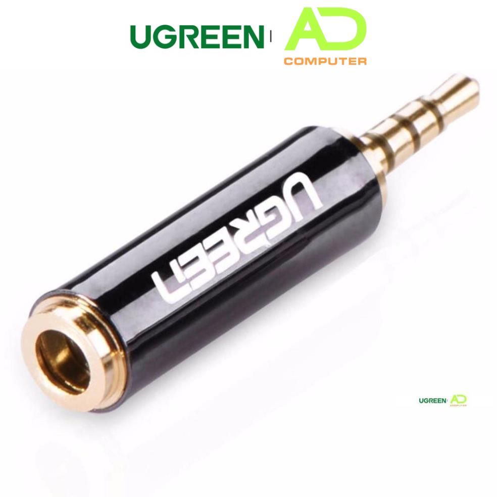 Đầu chuyển đổi 3.5mm cái sang 2.5mm đực dài 25mm UGREEN 20501- Hàng phân phối chính hãng - Bảo hành 18 tháng