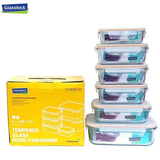Bộ 6 hộp thủy tinh cường lực GLASSLOCK GL1912