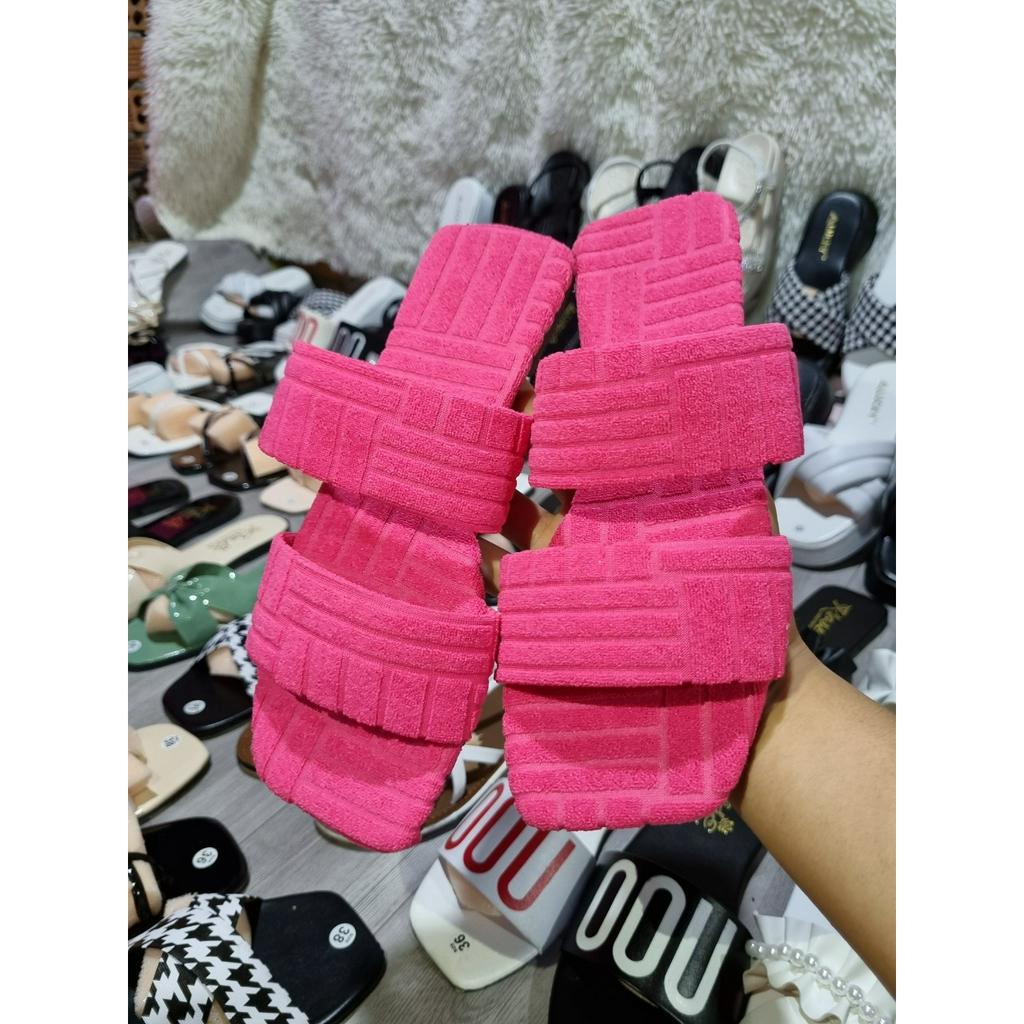 Dép lê/ Dép đế bệt MŨI VUÔNG nữ quai NGANG thời trang, dễ mang, ôm chân phù hợp đi chơi, đi biển